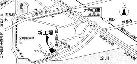 大恵工業のアクセスマップ